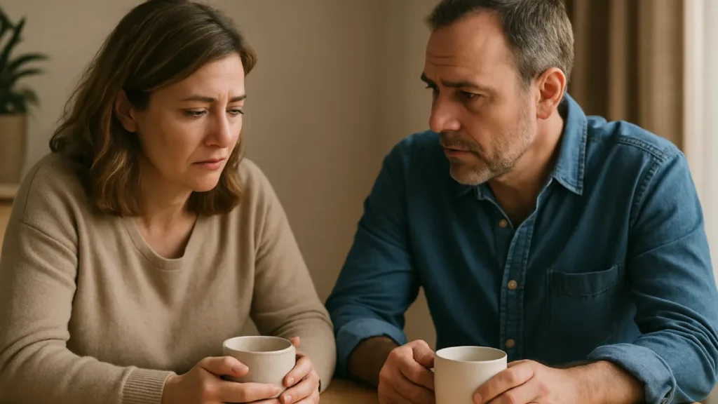 Two people sharing stories - a story shared is a story halved at It's Personal FYI